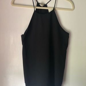 Black spaghetti strap halter top